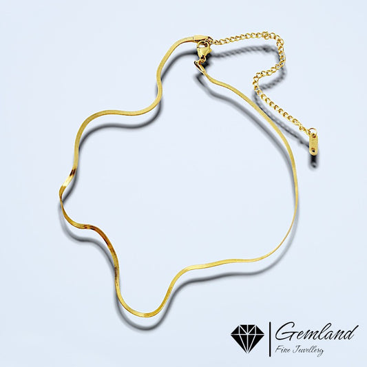 Taranto Minimalistic Gold Necklace - Gemland